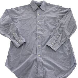 Polo Ralph Lauren Shirt Mens 15.5‎ 32 33 Medium Grey Andrew Button Down Check